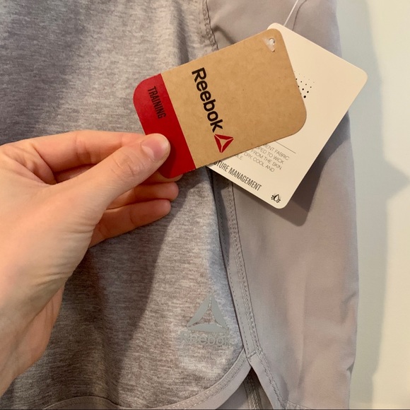 REEBOK NWT Gray “Slim” Training Shorts - XL - Picture 3 of 6